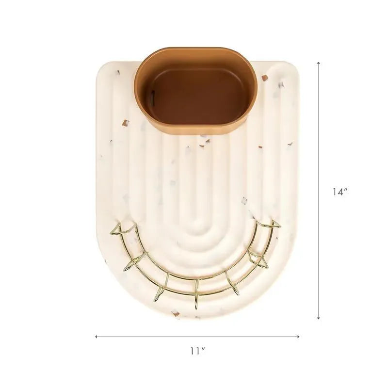 Boon - ARC Silicone Baby Bottle Drying Rack, Boho Beige