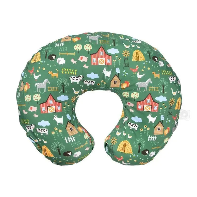 Boppy - Nursing Pillow Support with Removable Cover, Machine Washable, Green Farm