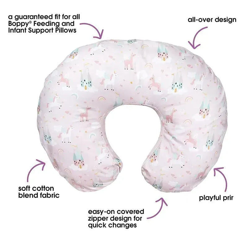 Boppy - Nursing Pillow Cover, Pink Unicorns