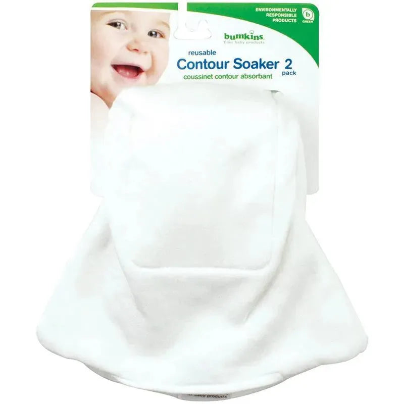 Bumkins - 2Pk Reusable Cloth Contour Soaker, One Size