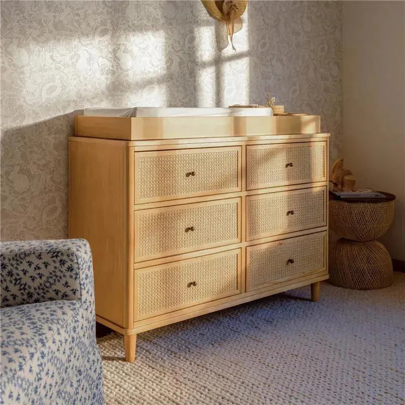 Million Dollar Baby - Namesake Marin with Cane 6 Drawer Assembled Dresser, Honey | Honey Cane - Image 10
