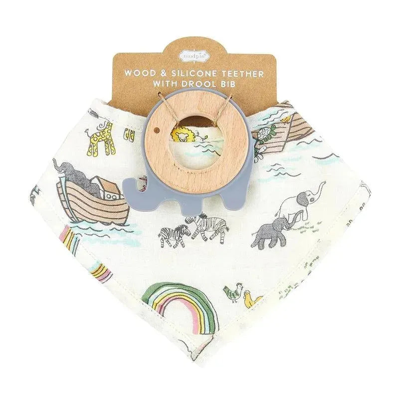 Mud Pie - Noah's Ark Bib & Teether Set