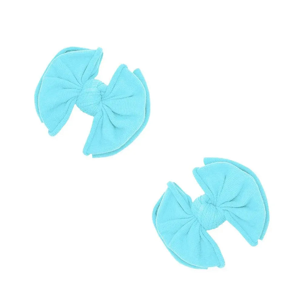 2PK BABY FAB CLIPS: aqua