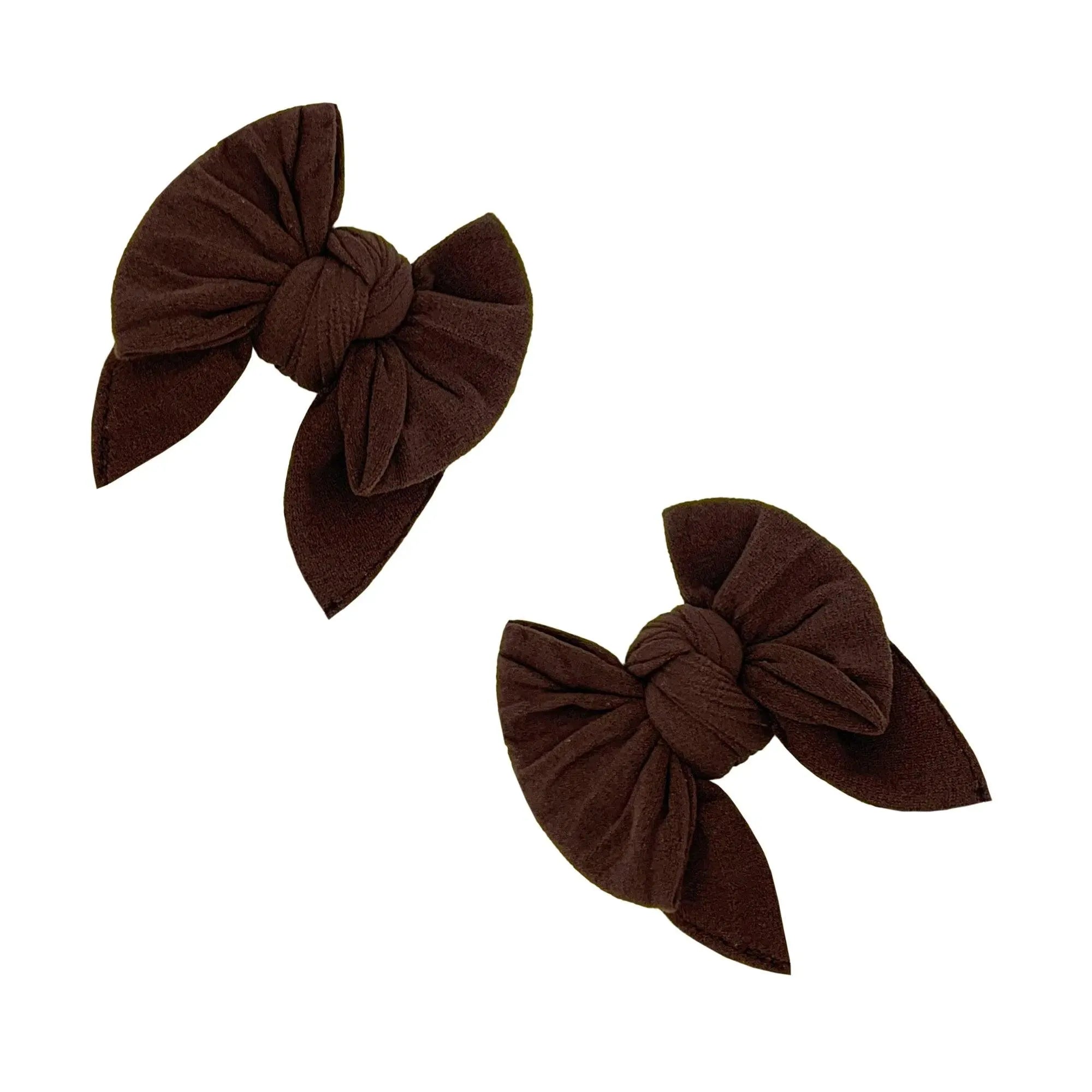 2PK BABY DEB CLIPS: brown