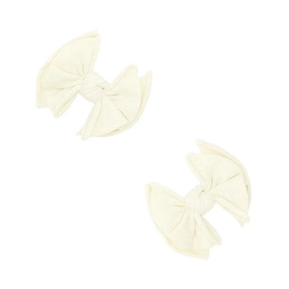 2PK BABY FAB CLIPS: ivory