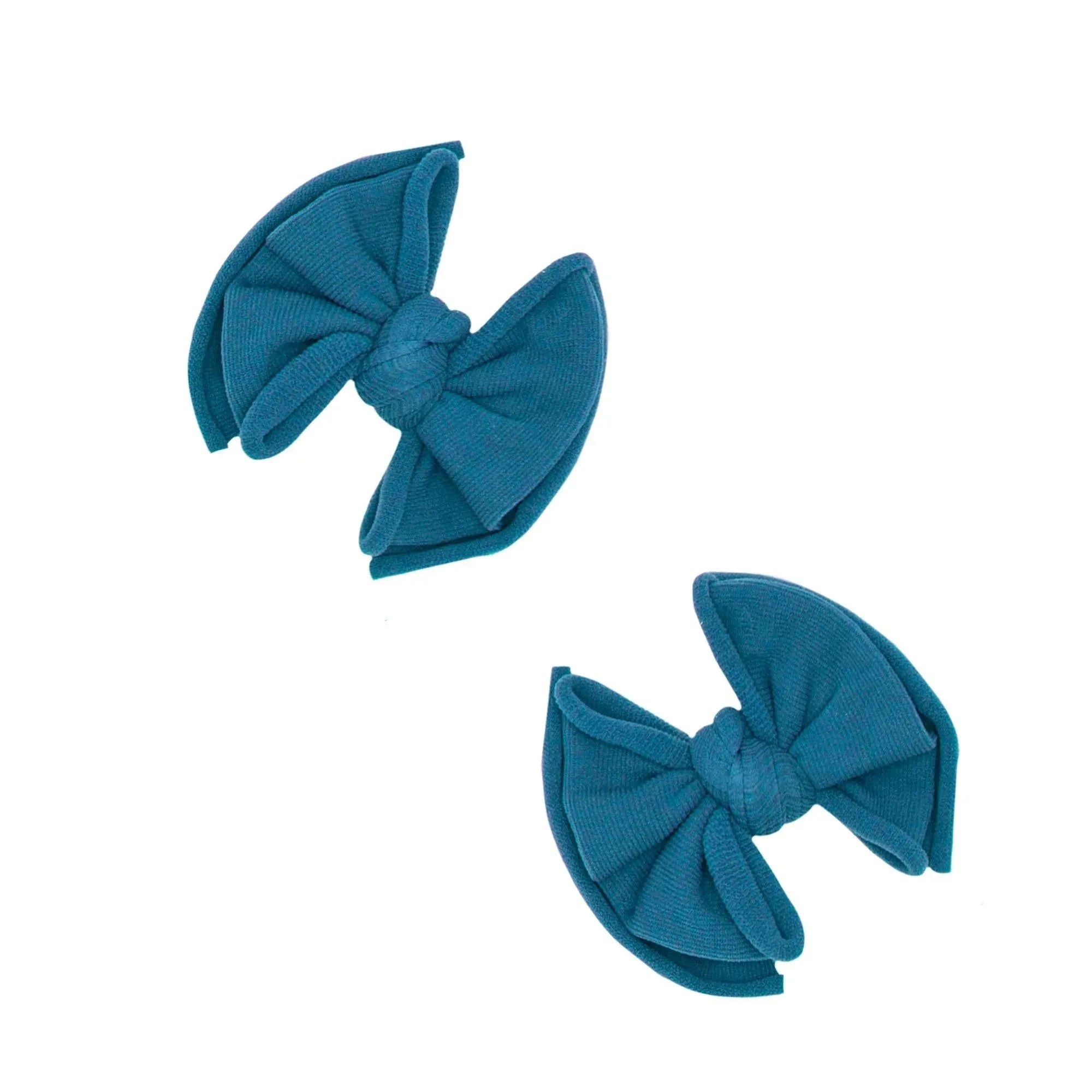 2PK BABY FAB CLIPS: peacock