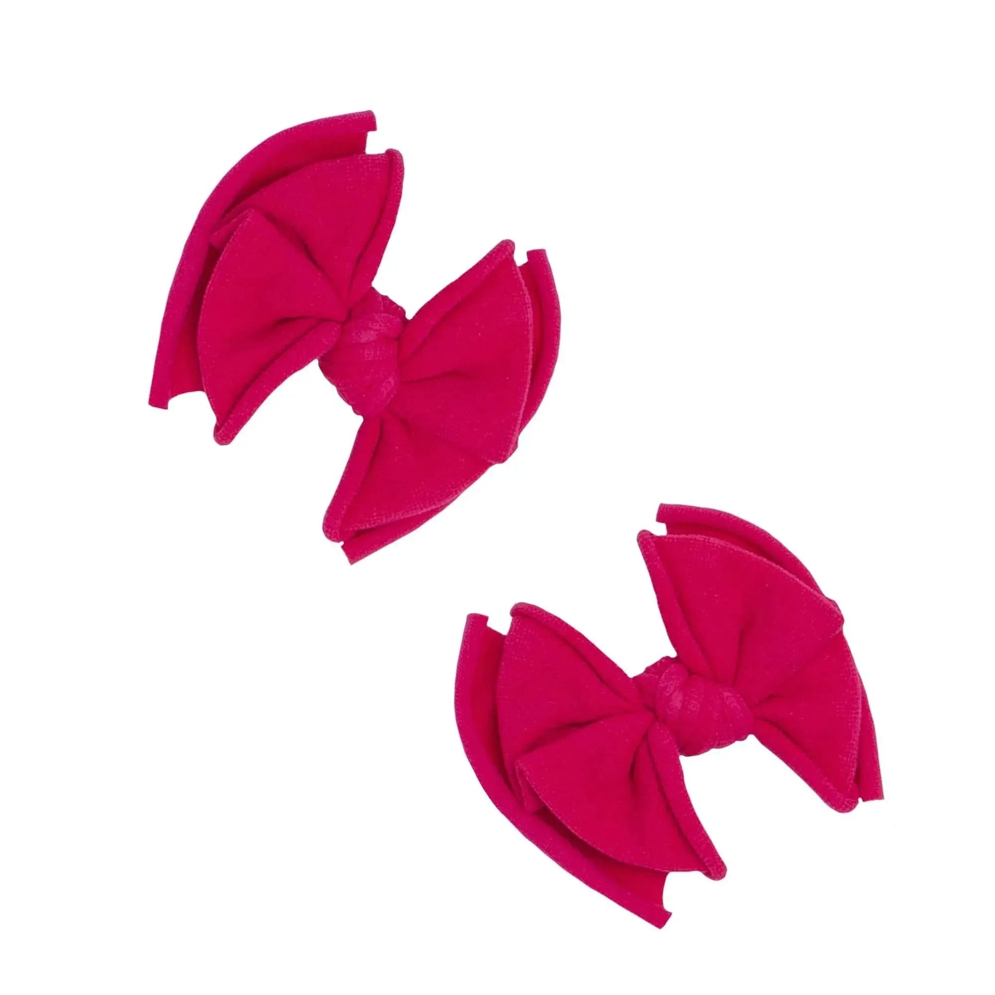 2PK BABY FAB CLIPS: fuchsia