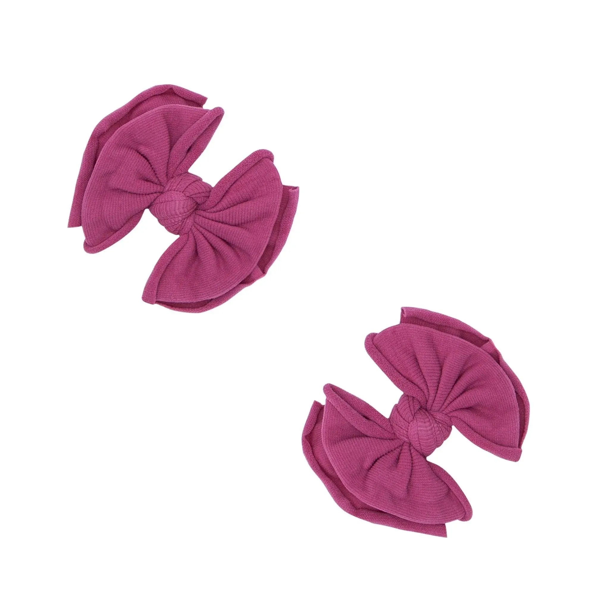 2PK BABY FAB CLIPS: raspberry