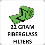 22 gram fiberglass filters