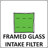 ea series framed glass disposable intake filter