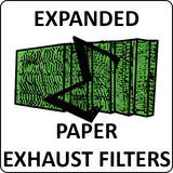 expanded paper paint exhaust filters