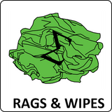 rags and wipes wood finishing