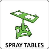 spray tables powder coating