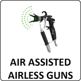 air-assisted airless paint spray guns