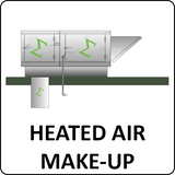 paint spray booths heated air make-up units