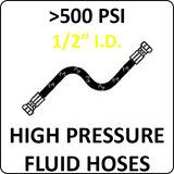 1/2" high pressure fluid hoses