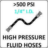 1/4" high pressure fluid hoses