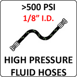 1/8" high pressure fluid hoses