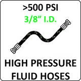 3/8" high pressure fluid hoses