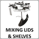 mixing lids and shelves