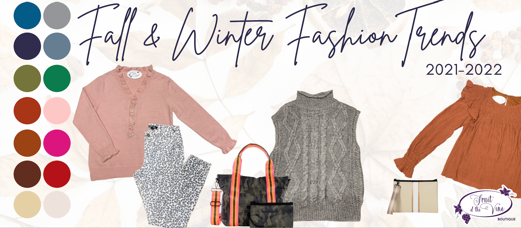 Fall and Winter Fashion Trends for 2021 from Fruit of the Vine Online Boutique 