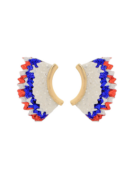 U.S.A Glitter Wing Earrings