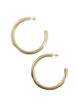 Shelia Fajl Small Arlene Hoops Gold 2 1/4"