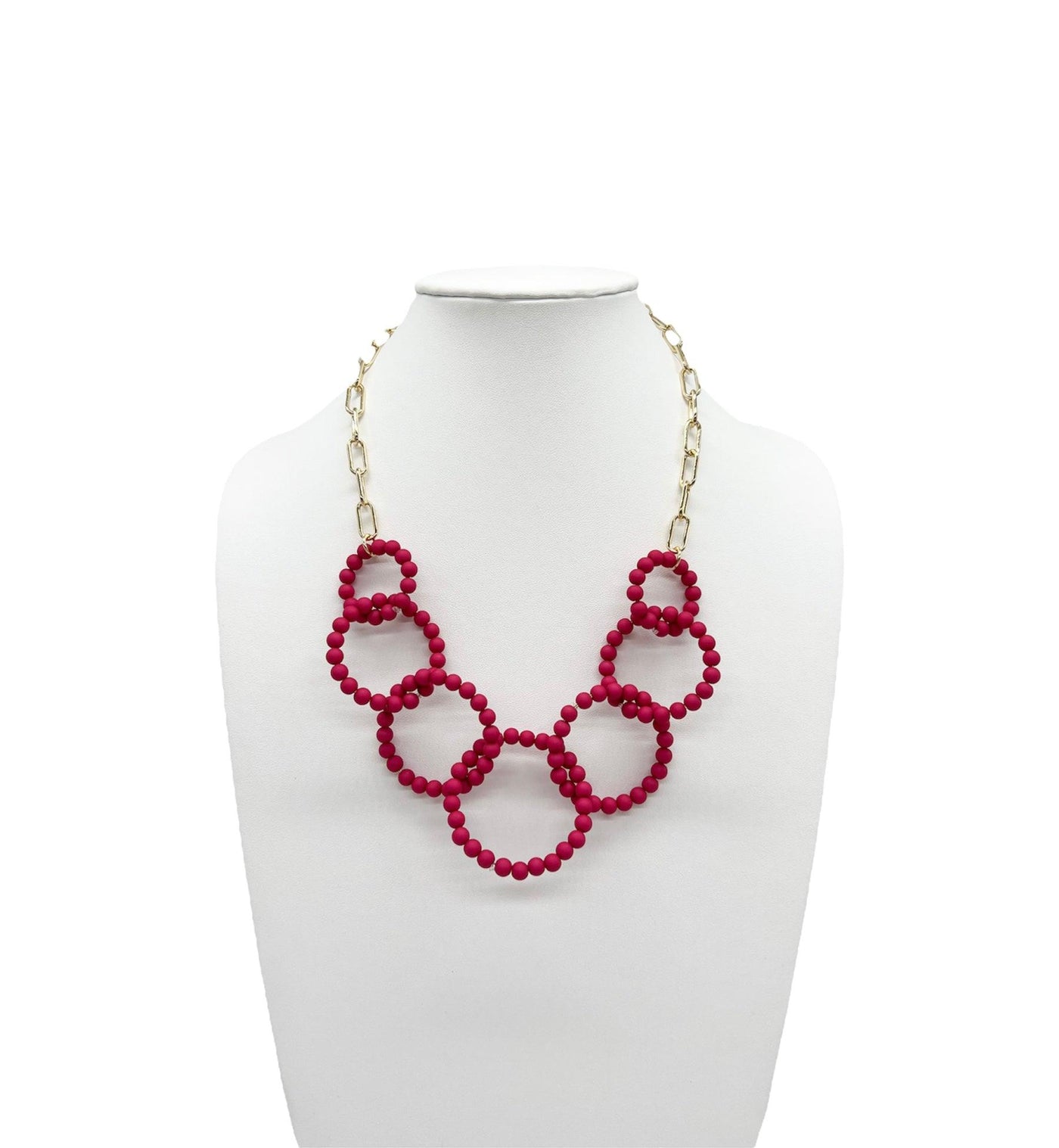 Pink Chain Collar Necklace