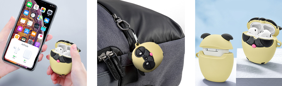 Pug Crazy Pug Dog Airpods Charging Case Cover