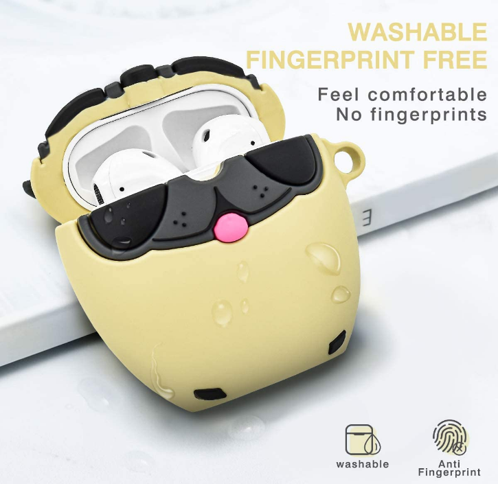 Pug Crazy Pug Dog Airpods Charging Case Cover