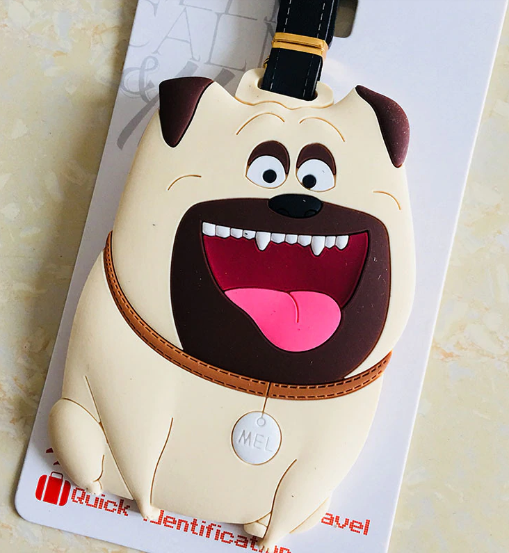 Pug Crazy Pug Luggage Bag ID Tag