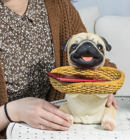 Pug Crazy Pug Statue Figurine Decoration
