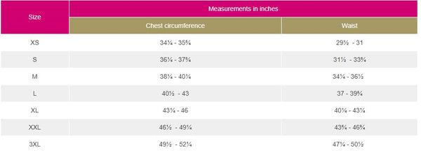 MTm Comfort Sizing