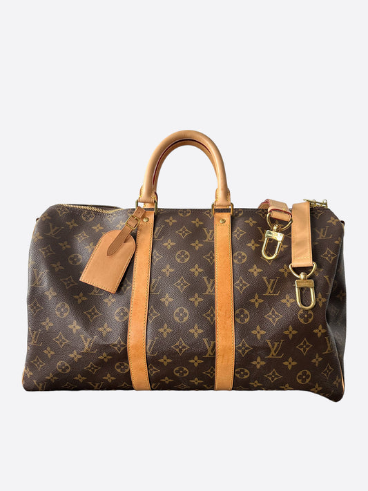 Louis Vuitton Brown & Red Monogram Victorie Shoulder Bag – Savonches