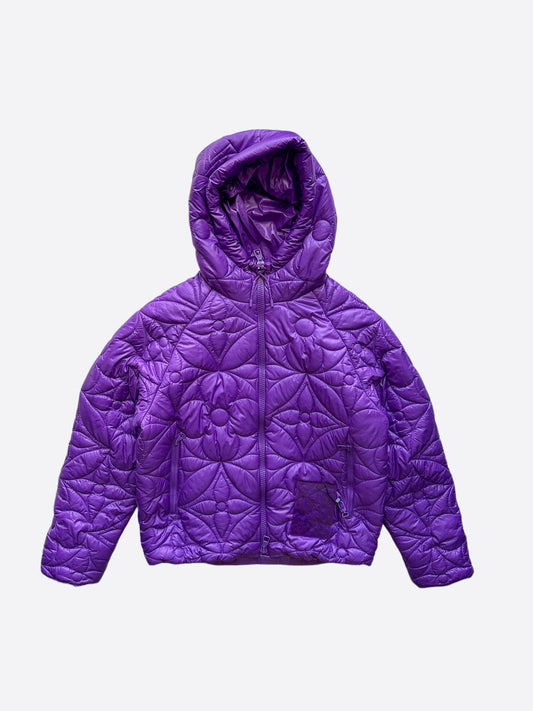 Louis Vuitton Purple Flower Monogram Puffer Jacket – Savonches