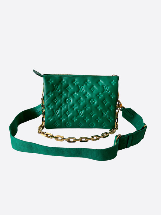 lv green monogram bag