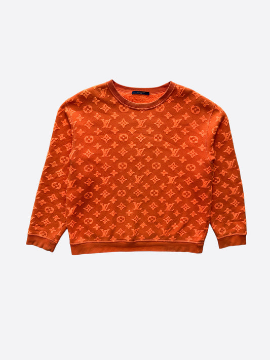 Louis Vuitton Printed Crew Neck Sweatshirt - Orange Sweatshirts