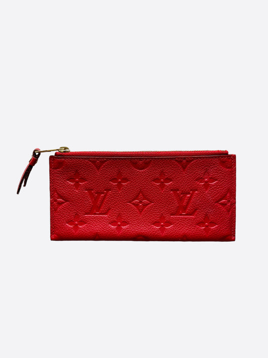 Louis Vuitton - Red Monogram Pocket Organizer Wallet – eluXive