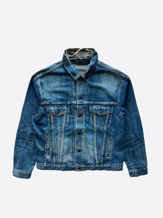 Louis Vuitton® Distorted Damier Denim Jacket Indigo. Size 60