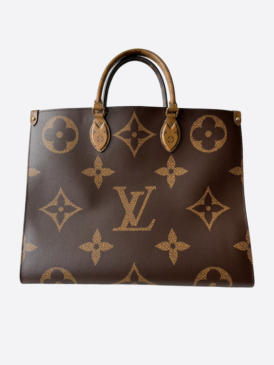 Louis Vuitton Brown Reverse Monogram On The Go Tote GM