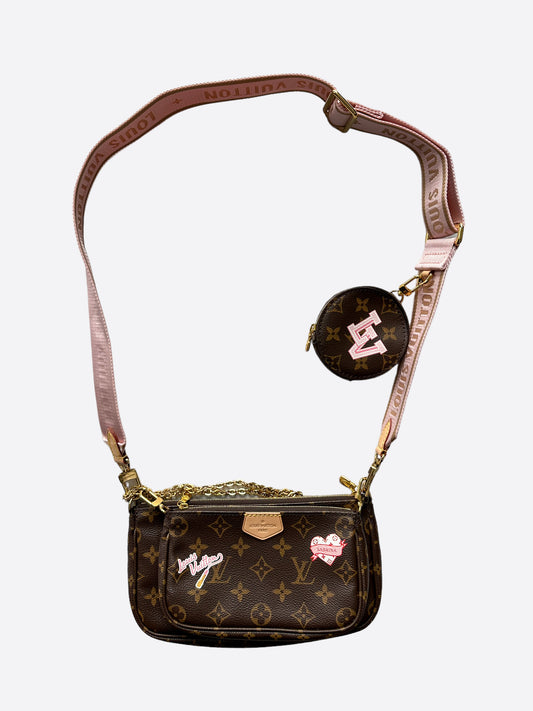 louis vuitton multi pochette accessoires khaki monogram