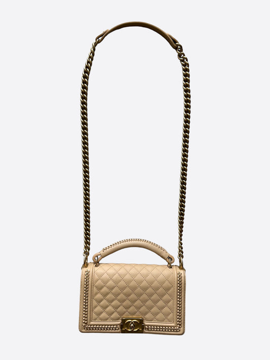 Chanel Green Lambskin Medium Boy Flap Shoulder Bag