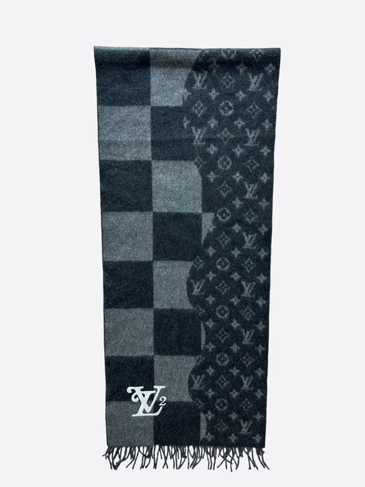 Louis Vuitton Grey Monogram Gradient Scarf – Savonches