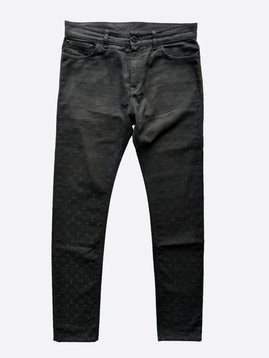 Monogram Flock Seasonal Slim Denim Jeans - Ready to Wear