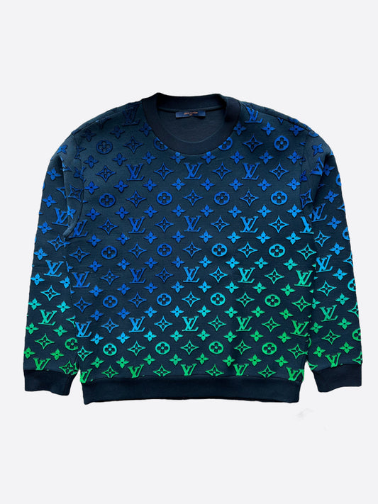 blue and green louis vuitton sweater