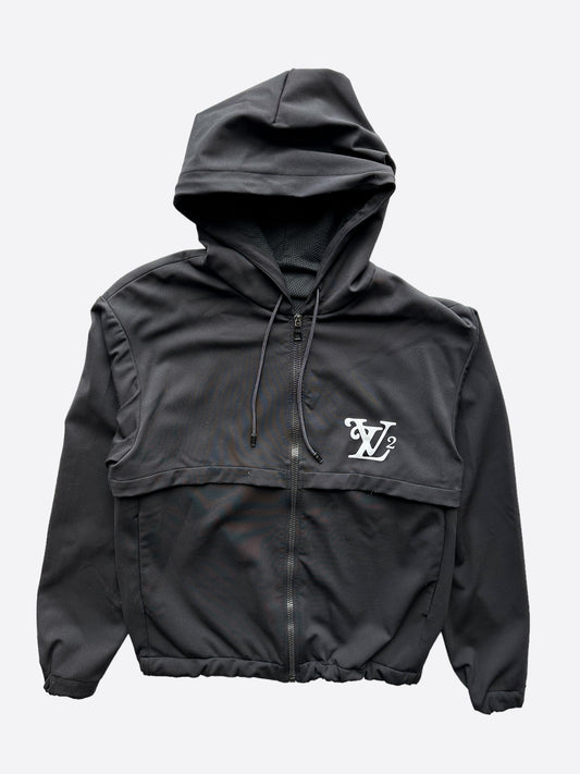 lv windbreaker jacket black
