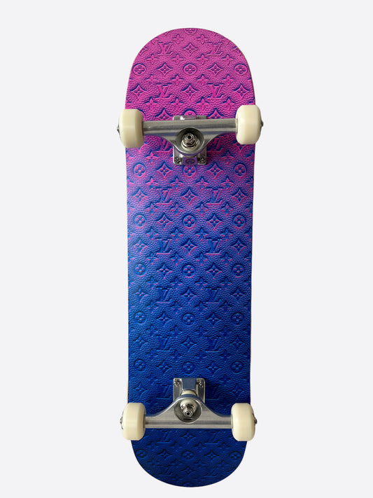 Louis Vuitton Blue Monogram Bandana Tie Dye Skateboard, myGemma
