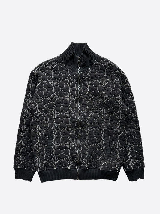 Louis Vuitton Black & White Flower Monogram Jacket