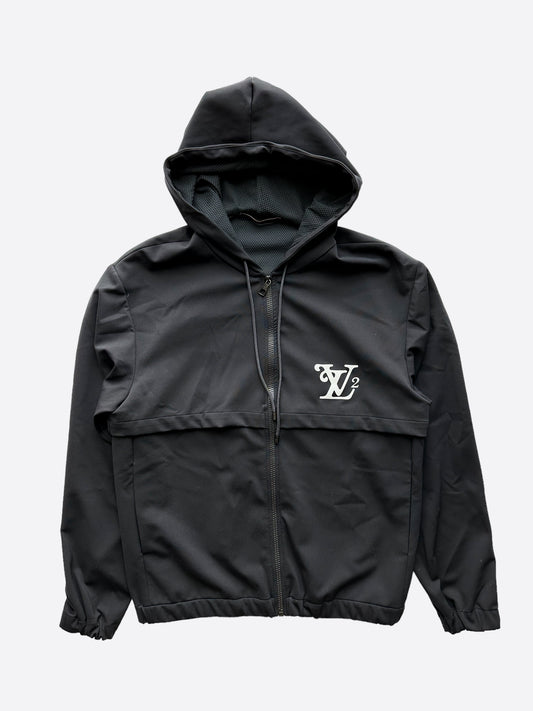 lv windbreaker jacket black