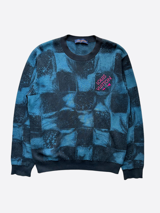 Louis Vuitton Damier Wool Long-sleeved Crewneck